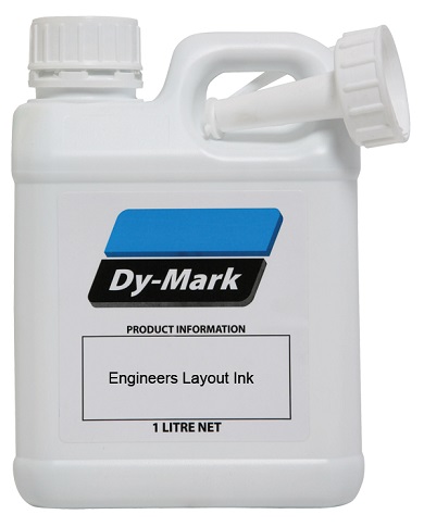 DY-MARK ENGINEERS LAYOUT INK 1 LITRE CONTAINER RED 